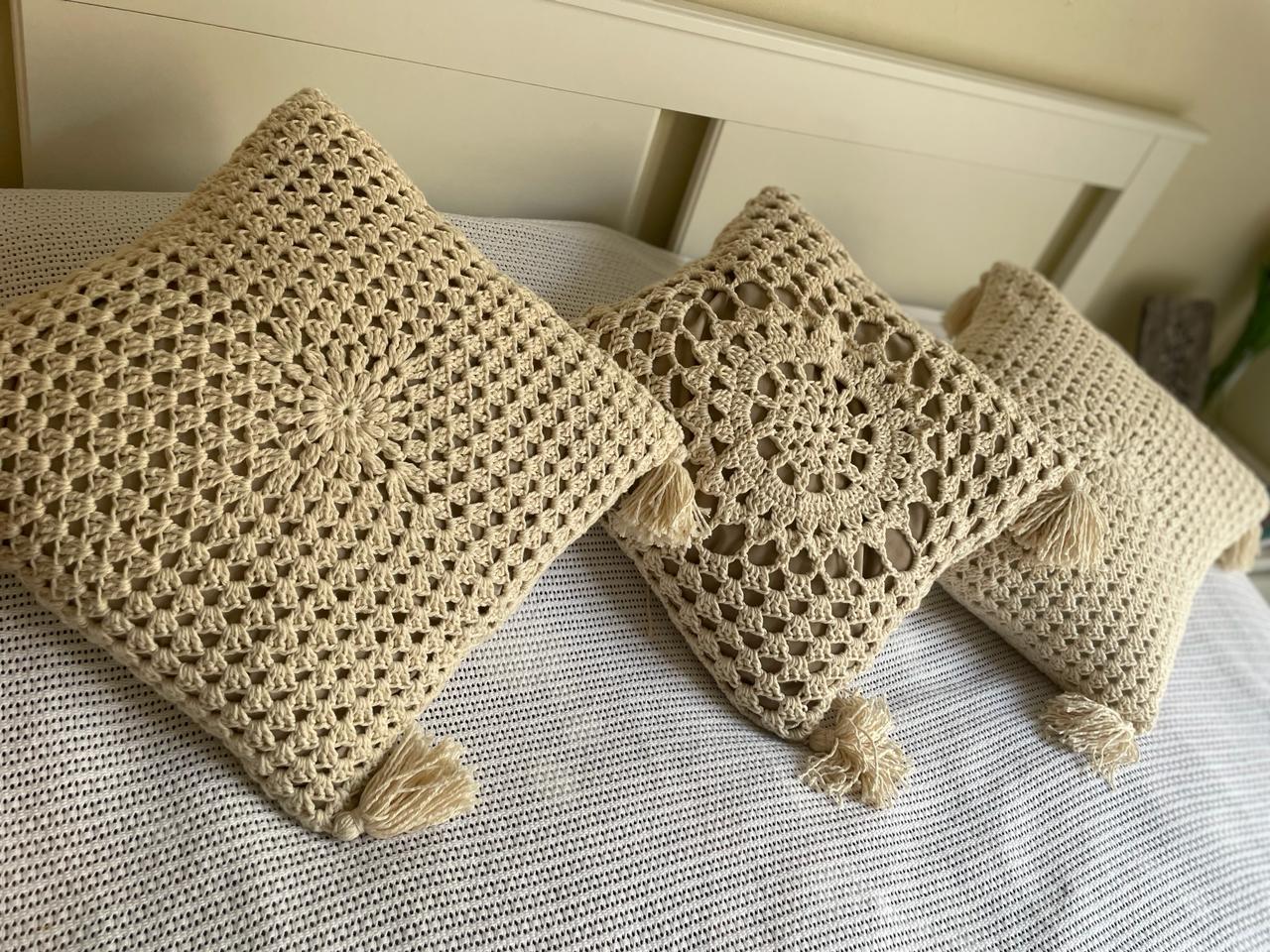 HARMONY Crochet Cushion Cover